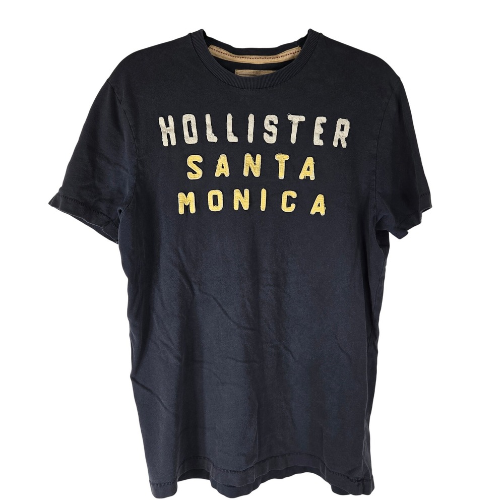 Hollister Santa Monica Graphic T-Shirt Cotton Casual Top Mens Size L 90s Y2K